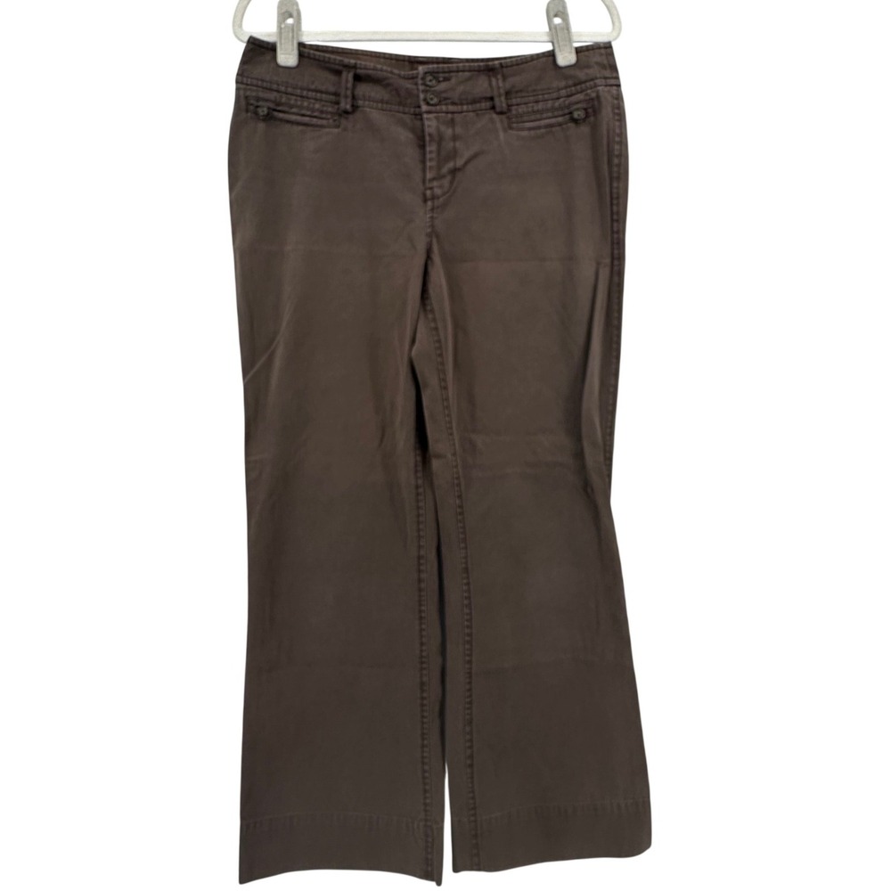 Banana Republic Y2K Wide Leg Chino Pants Womens Brown Earthy Boho Utility READ